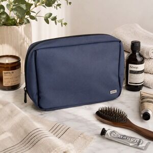 Away Large Toiletry Bag Navy Blue Nylon Hanging Travel Organizer Case